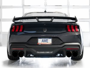 Ford Mustang Performance Exhaust - Rear - AWE Tuning - Cat-Back Track Edition - Diamond Black - `24-`27